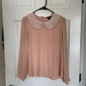 Peach long sleeve top